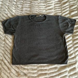 jaclyn smith ★ vintage gray short sleeve crew neck tee